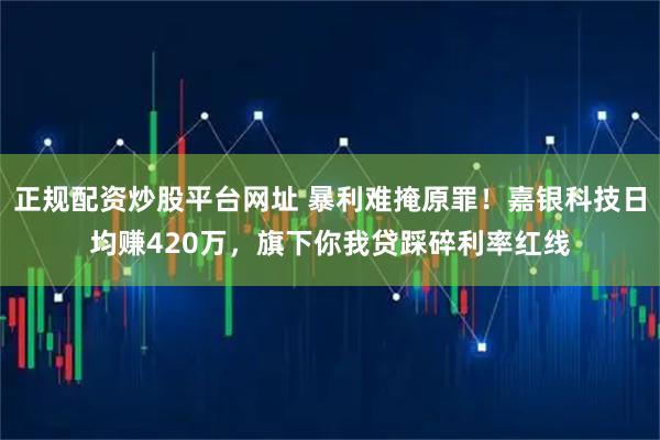 正规配资炒股平台网址 暴利难掩原罪！嘉银科技日均赚420万，旗下你我贷踩碎利率红线